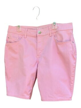Lee Women's High Rise  Light Pink Bermuda Shorts